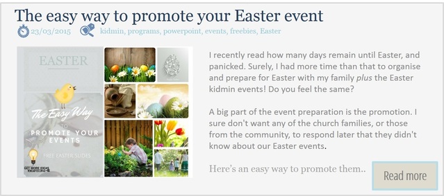 The easy way to promote your kidmin Easter event.