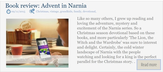 Read a devotional with a difference as you prepare for the festive season- Advent in Narnia