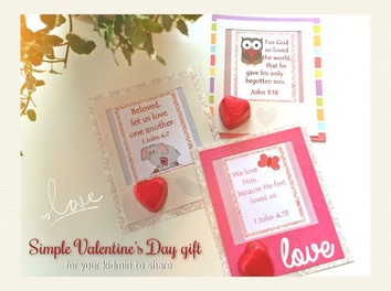 Simple Valentine's Day for your kidmin: print, trim, frame and add a backing and a heart chocolate.