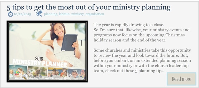 5 tips to get the most out of your ministry planning