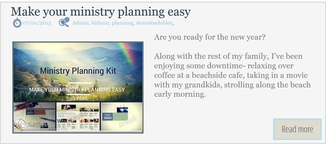 Make your kids ministry planning easy with this ministry planning kit.